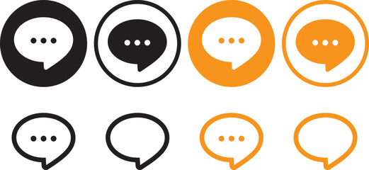 Speech Bubble.Talk bubbles collection. speech balloon or chat bubble line art icon for apps and websites
