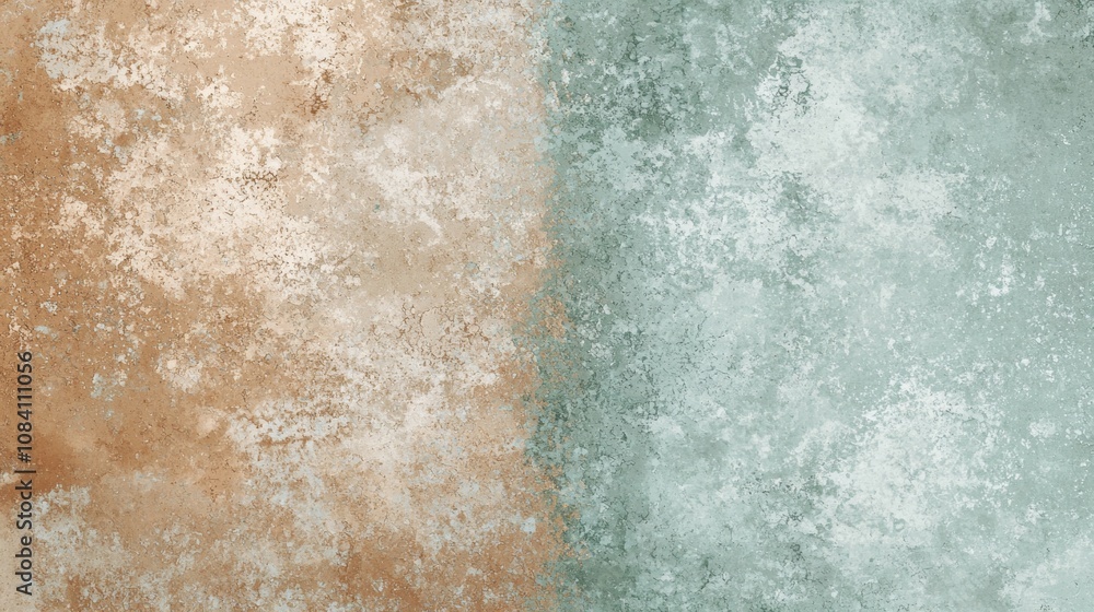 Poster brown and green textured background creating a split effect, perfect for adding a touch of vintage c