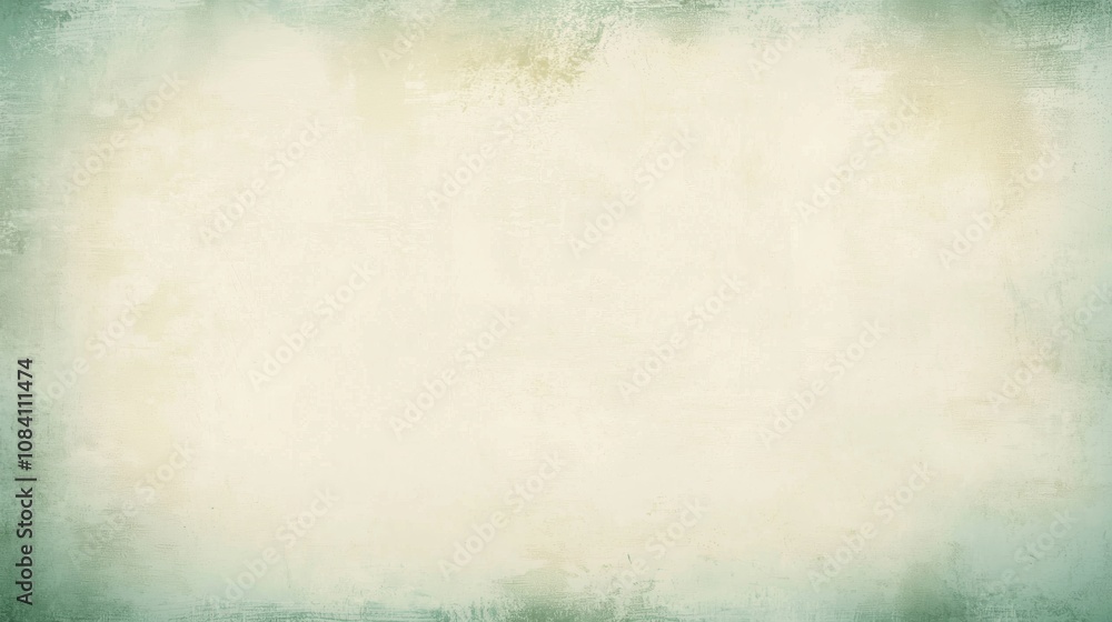 Poster green and beige empty grunge background provides ample copy space for text or design elements, creat