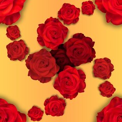 Obraz premium bouquet of red roses set2