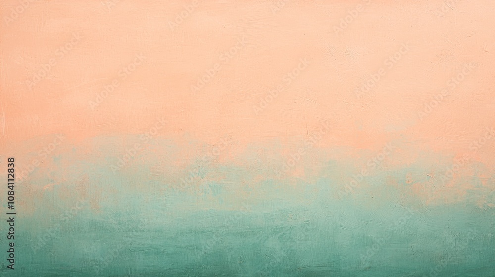 Poster peach and green hues blend seamlessly in an abstract background, creating a calming and harmonious e