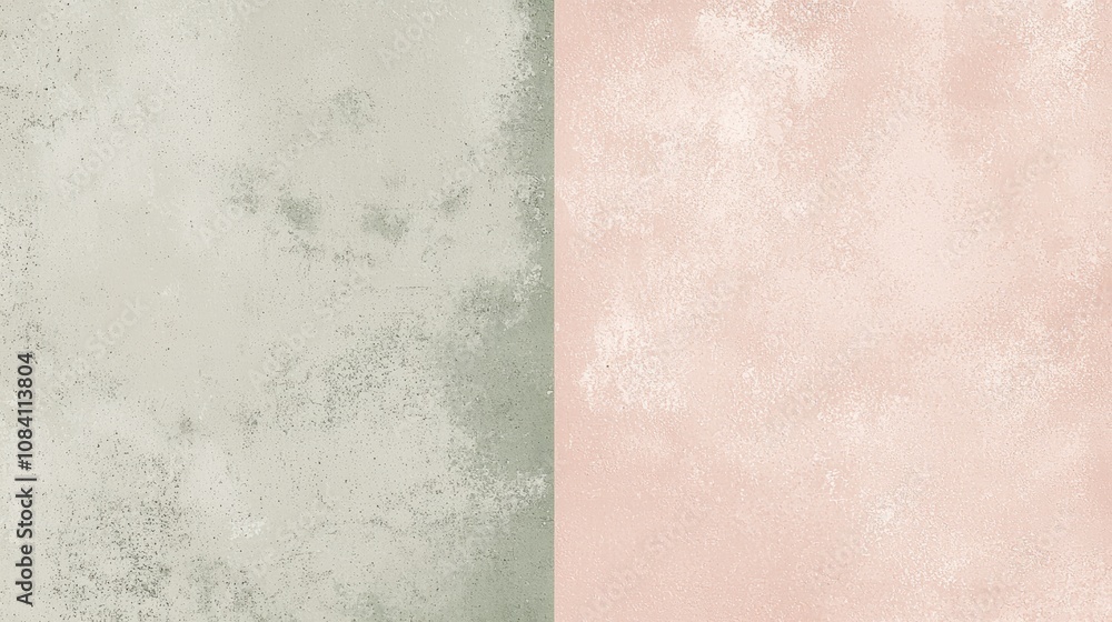 Poster green and pink textured background split vertically, showcasing a subtle grunge or speckled effect, 