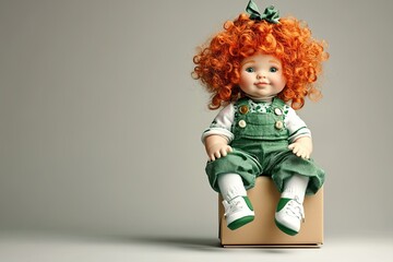 A colorful doll with soft colors