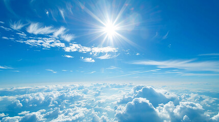 Bright sunlight shines through clouds, highlighting ozone layer concerns