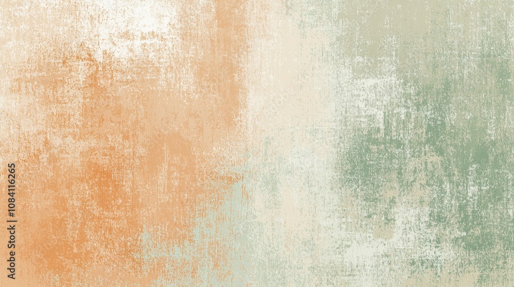 Poster Orange and green hues blend seamlessly in an abstract textured background, creating a visually appealing design with a vintage or distressed aesthetic, suitable for various creative projects