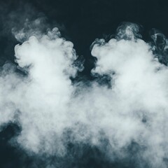 Fototapeta premium Abstract smoke clouds against dark background.