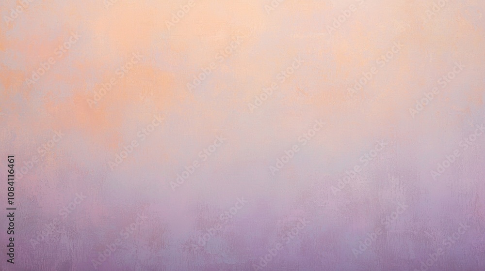 Poster soft orange and purple hues blend seamlessly on a painted canvas, creating a serene gradient backgro