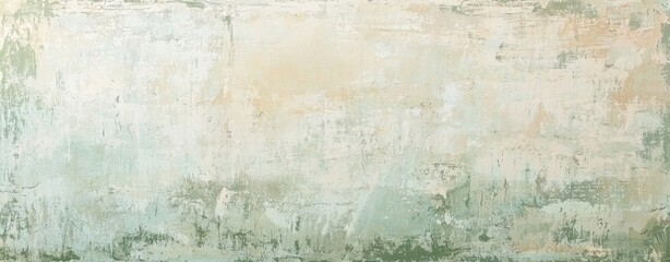 Obraz premium Wide, textured backdrop featuring a blend of green and beige hues, creating an abstract painting effect suitable for backgrounds and design elements