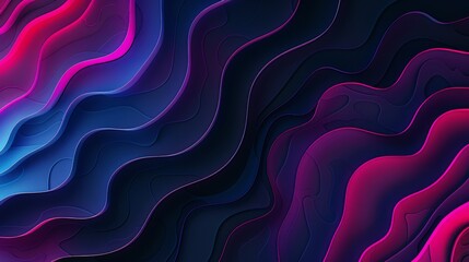 Obraz premium Wallpaper Abstract background forming wavy pattern with blue and pink neon lights, perfect for wallpapers