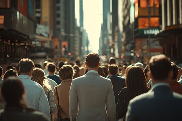 Back to the City  A Man Walks Through Busy Sidewalk