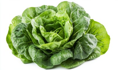 Obraz premium Green butterhead lettuce cabbage isolated on white background