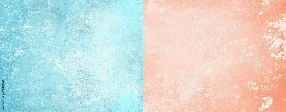 Poster soft pastel colors blend seamlessly in this textured background, creating a harmonious split effect 