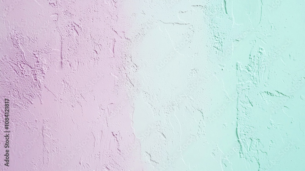 Poster decorative plaster wall texture displaying a smooth gradient transition from lavender on the left to