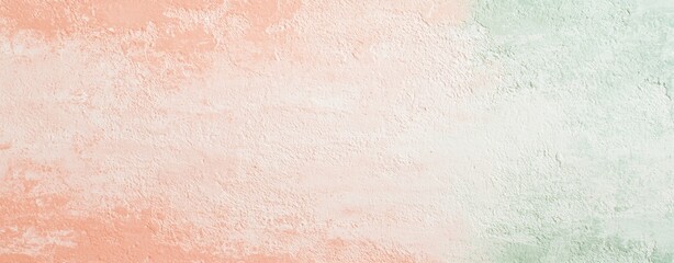 Fototapeta premium Peach and green hues blend seamlessly on a textured background, creating a gradient that evokes tranquility and subtle elegance, perfect for design projects seeking a touch of pastel softness