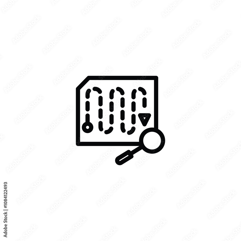 Poster exploration icon or logo design isolated sign symbol vector illustration - high quality line style v