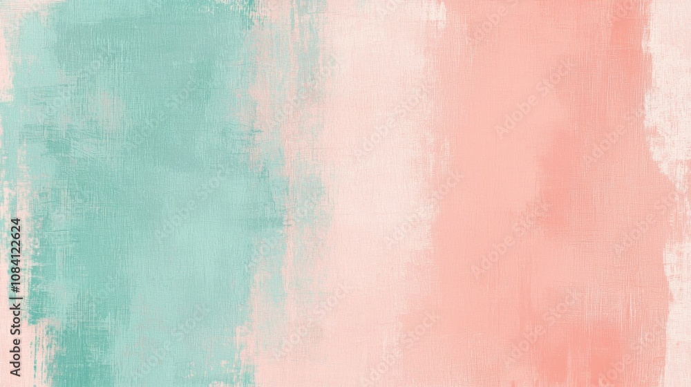 Poster pink and turquoise brush strokes creating an abstract painted canvas background with a textured, art