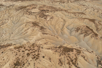 Aerial view of the Abanilla desert or Mahoya Desert in Murcia, Spain