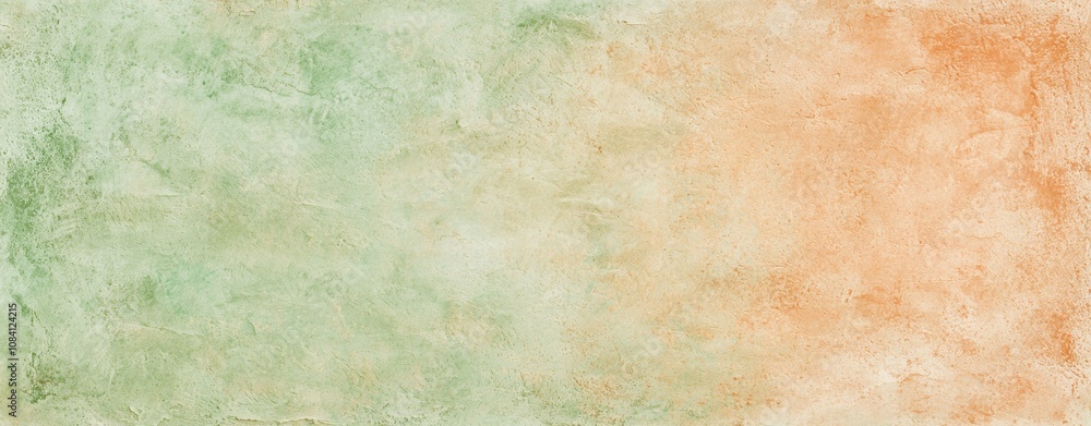 Aufkleber green and orange watercolor background creates a soft gradient effect, perfect for adding a touch of
