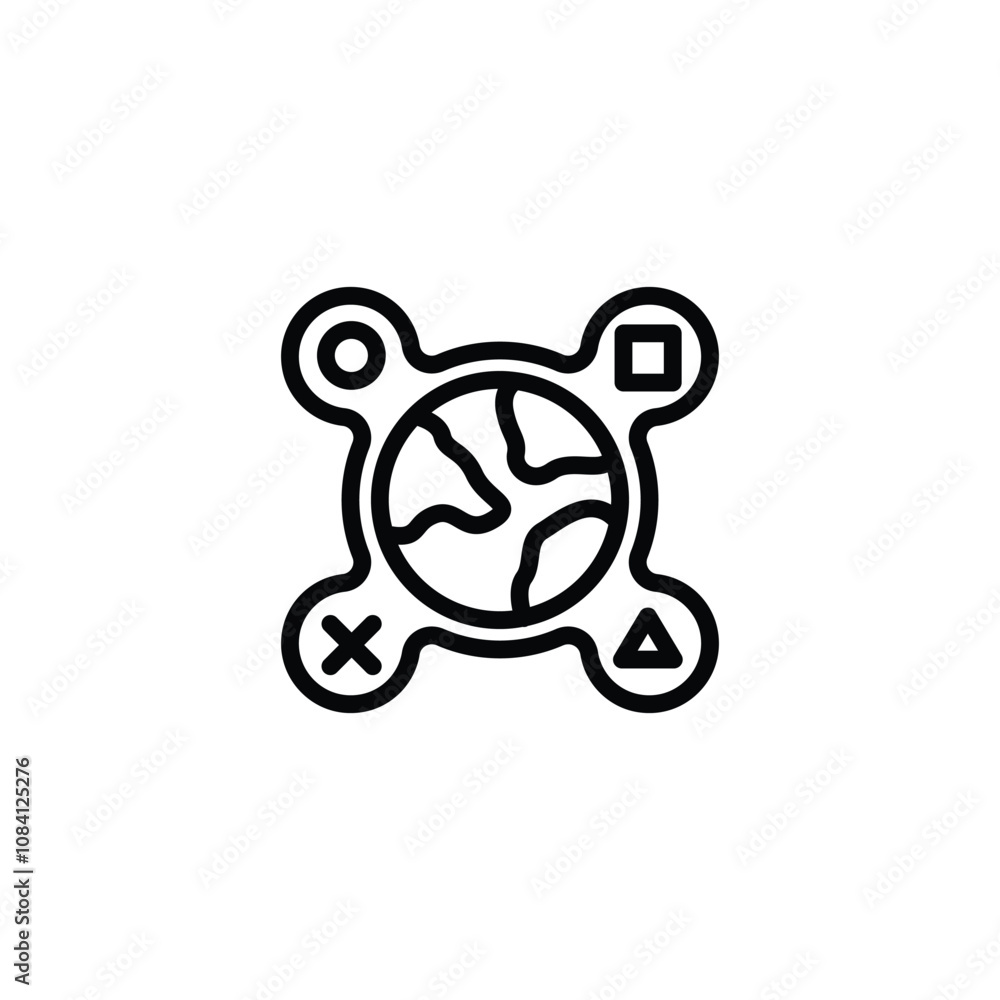 Poster cross country icon or logo design isolated sign symbol vector illustration - high quality line style