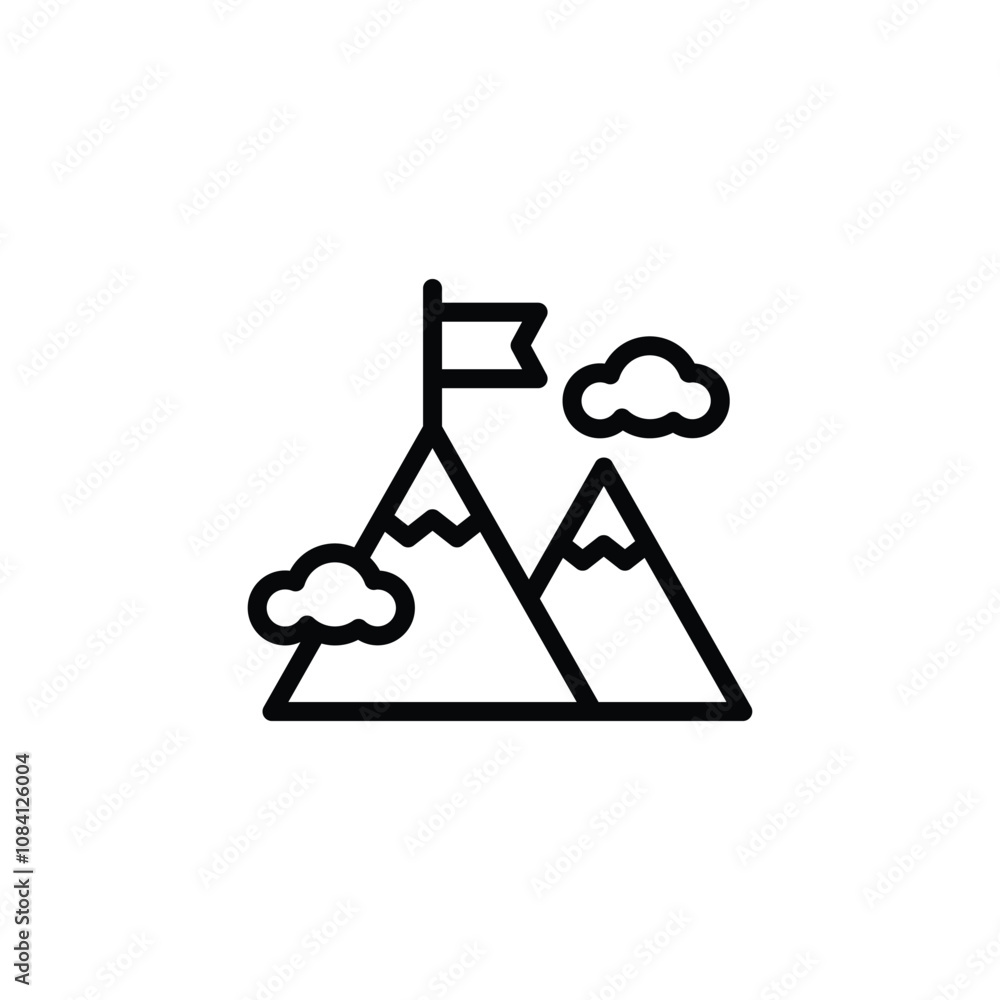 Poster objective icon or logo design isolated sign symbol vector illustration - high quality line style vec