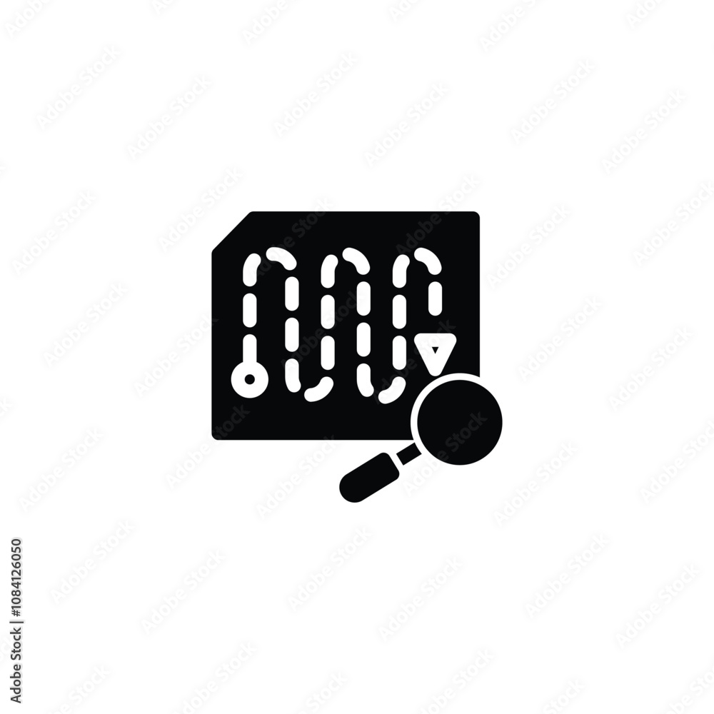 Poster exploration icon or logo design isolated sign symbol vector illustration - high quality line style v