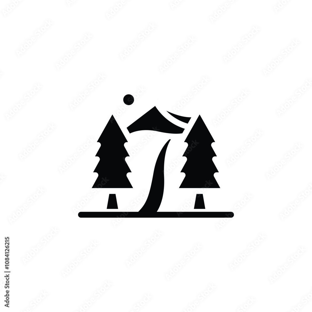 Poster nature icon or logo design isolated sign symbol vector illustration - high quality line style vector