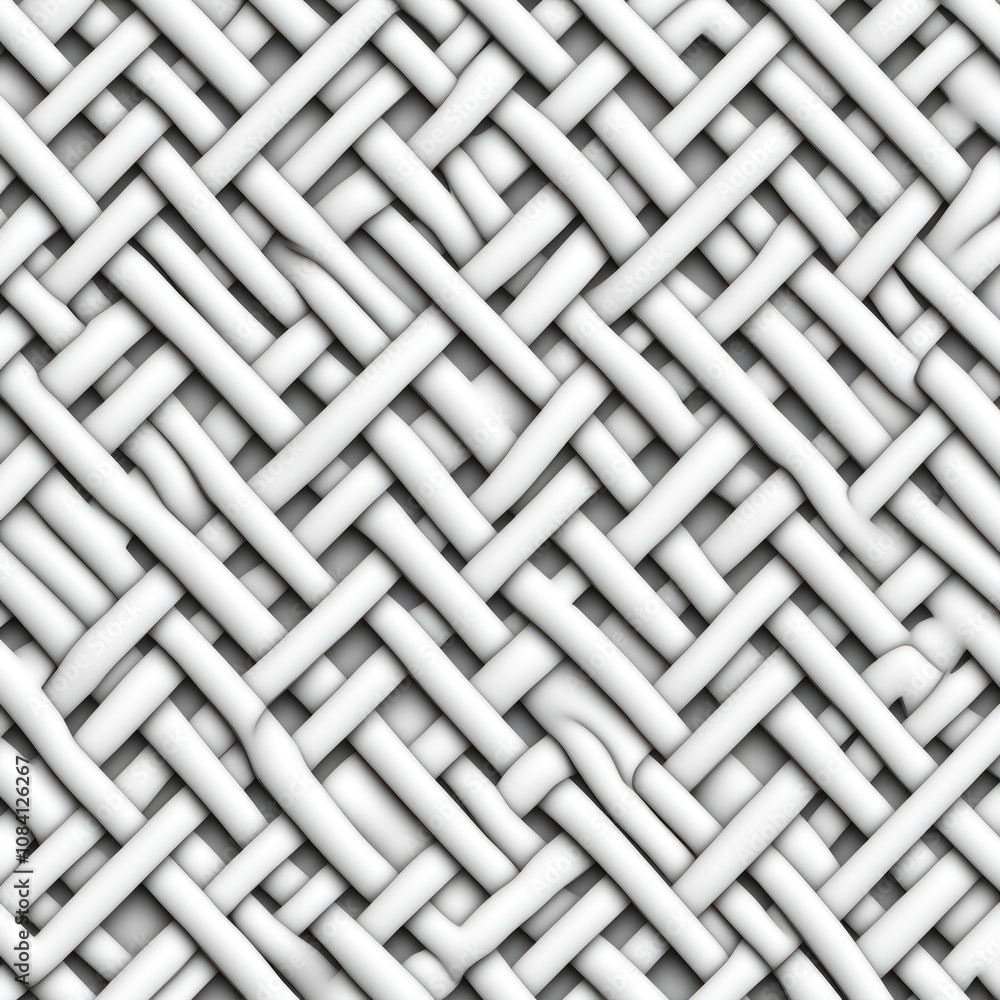 Aufkleber white woven texture with intersecting diagonal lines.