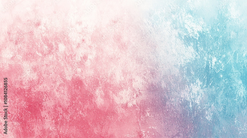 Poster pink and blue grunge wall background creates a beautiful textured effect, perfect for adding depth a