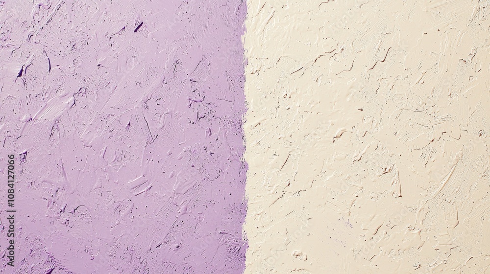 Aufkleber light purple and beige textured plaster creates an abstract background, showcasing decorative plaste