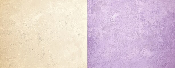 Naklejka premium Beige and lavender halves create an elegant and textured background, adding a touch of sophistication and modern design