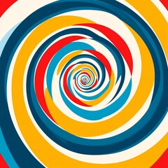 Abstract colorful hypnotic spiral background pattern.