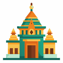vector illustration of temple