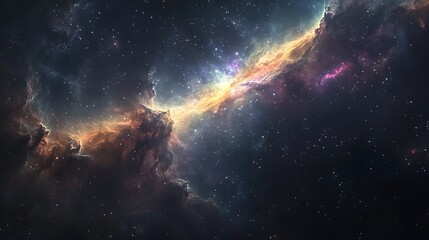 Obraz premium An ethereal space scene featuring the hues, Galaxy space star background