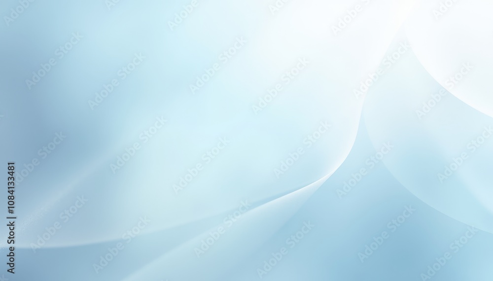 Aufkleber delicate gradient mesh background in soft blue tones, featuring gentle curves for a tranquil and air