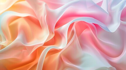 Obraz premium Wallpaper Abstract background of pastel colored fabric forming waves