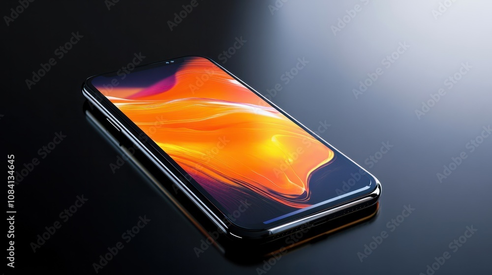 Poster mockup smart phone new generation and advertisement screen transparent and clipping path
