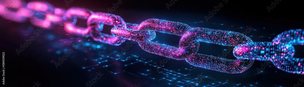 Poster visualizing blockchain networks digital representation of blockchain technology virtual space infogr