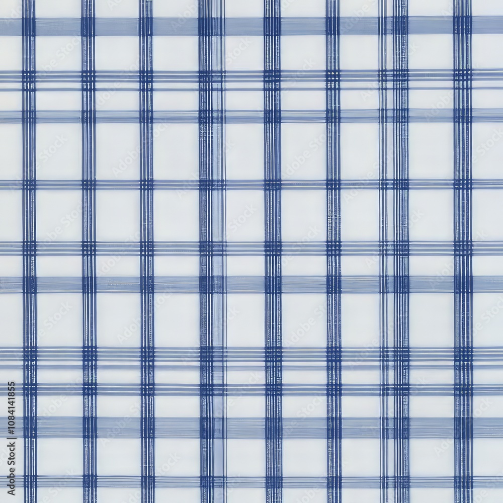 Poster white and blue checkered pattern with thin lines.