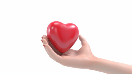 Obraz premium 3d hand holding heart