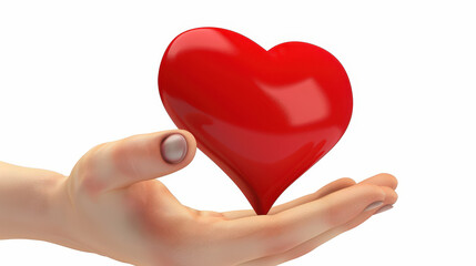 Obraz premium 3d hand holding heart