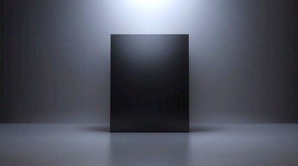 Obraz premium Elegant black gradient backdrop, smooth transitions, deep tones, perfect for minimalistic designs, emphasizes simplicity and sophistication, ideal for various creative projects