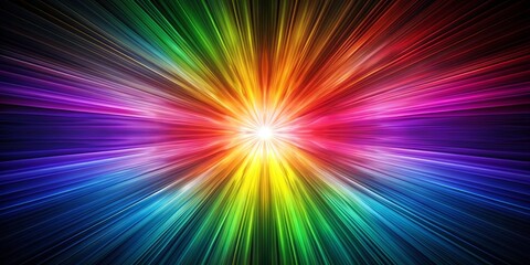 Fototapeta premium Rainbow Light Burst, Abstract, Radiance, Colors