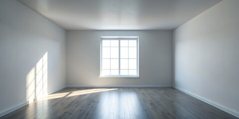 Fototapeta premium Empty Room with Window and Sunlight, Sunlight, Empty Room, Interior Design