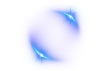 Effect Blue Light Glowing light bursts with sparkles. Glow light effect set, lens flare, explosion,...
