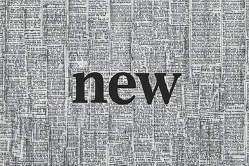 Obraz premium Newspaper texture background with the word 