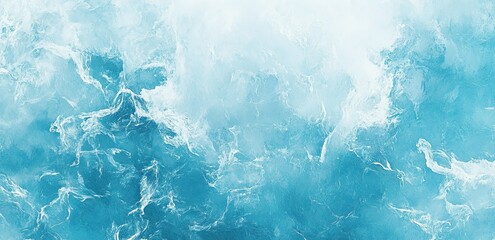 Fototapeta premium Watercolor blue-colored background, soft and smooth brush strokes, isolated on a white background