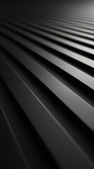 Obraz premium A long tunnel with a series of rectangular shadows and a light source at the far end