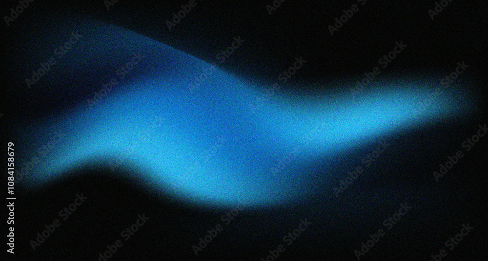 Aufkleber blue black abstract grain gradient with noise for background