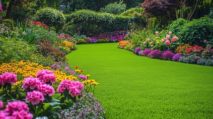 Obraz premium Vibrant Garden Path