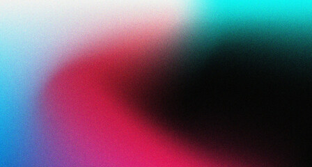 Dark gradient abstract pink green black noise texture background copy space for design